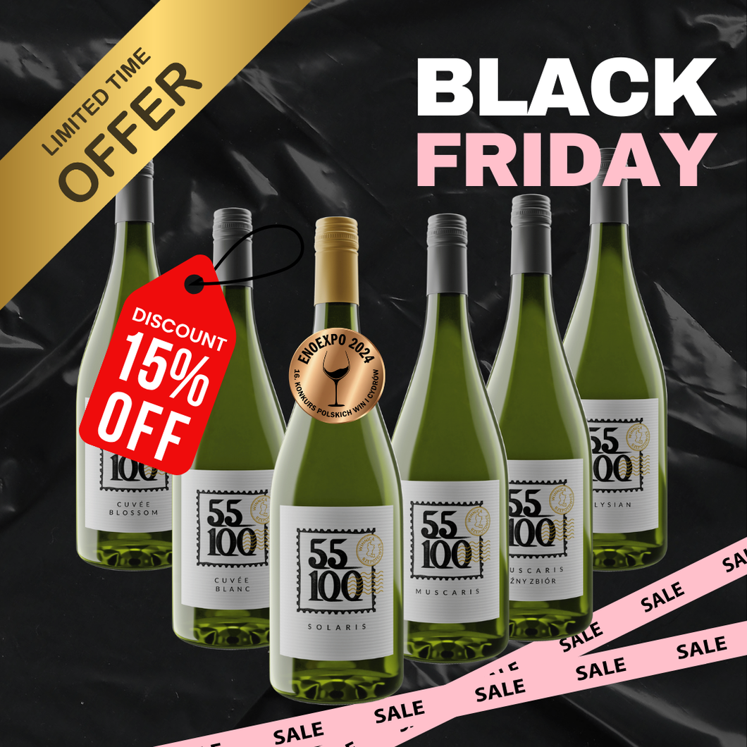 Zestaw BLACK FRIDAY - zestaw 6 białych win 15% taniej