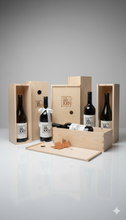 Załaduj obraz do przeglądarki galerii, Skrzynka drewniana na jedno wino
